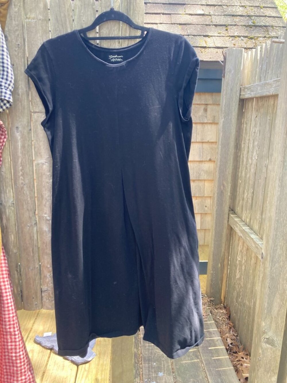 Gudrun Sjoden Short Sleeve Black Knit Dress Size M